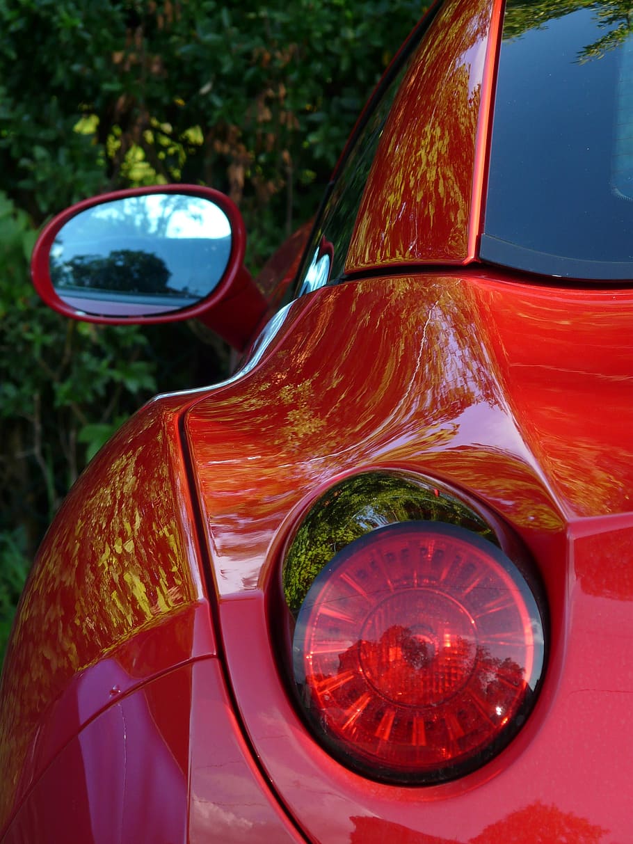 close-up photography of vehicle tailligth, Rear Mirror, Back Light HD wallpaper