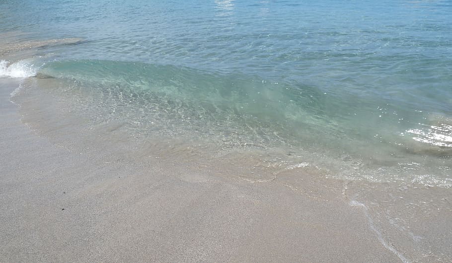 ocean, wave, waves, beach, water, flowing, sea, outside, caribbean HD wallpaper