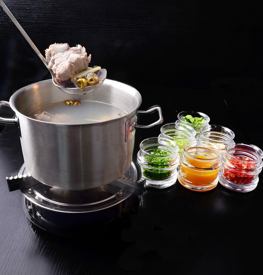 Chafing Dish, Bottoms, Ingredients, food and drink, black background HD wallpaper