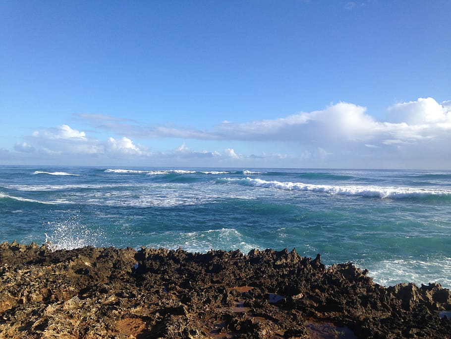 wave, coast, sky, sea, surf, rock, water, caribbean, dominican republic HD wallpaper