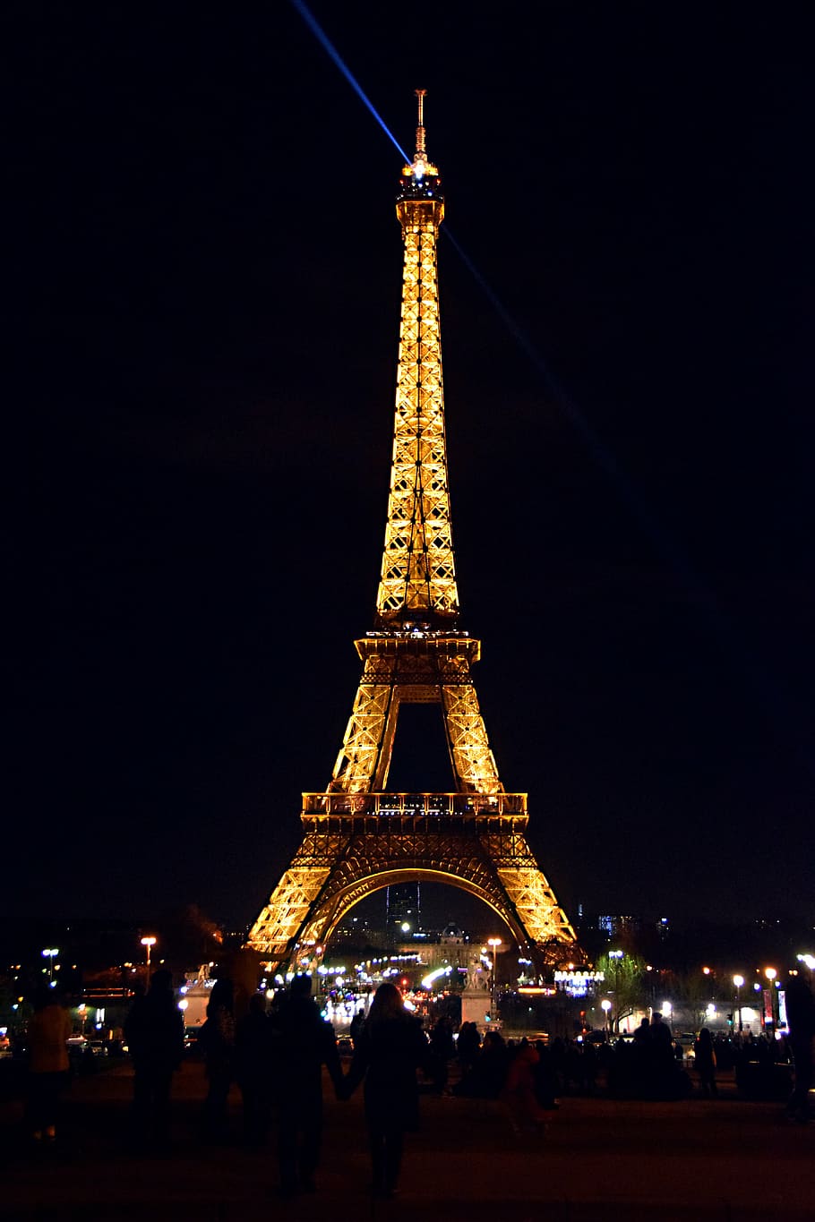 HD wallpaper: lighted Eiffel Tower at night, paris, france, city ...