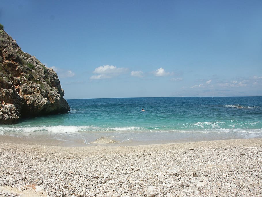 beach, sand, sea, water, land, sky, beauty in nature, horizon over water HD wallpaper