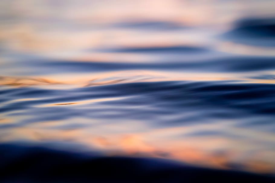 calm waters close-up photo, sunset, no people, backgrounds HD wallpaper