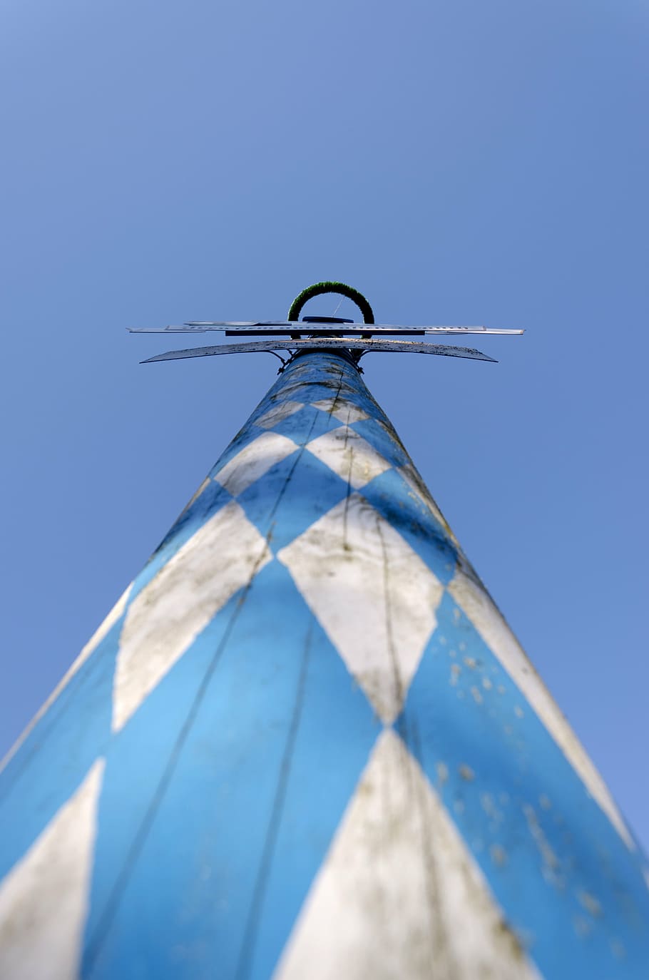 maypole, bavaria, white, blue, sky, summer, state, historically HD wallpaper