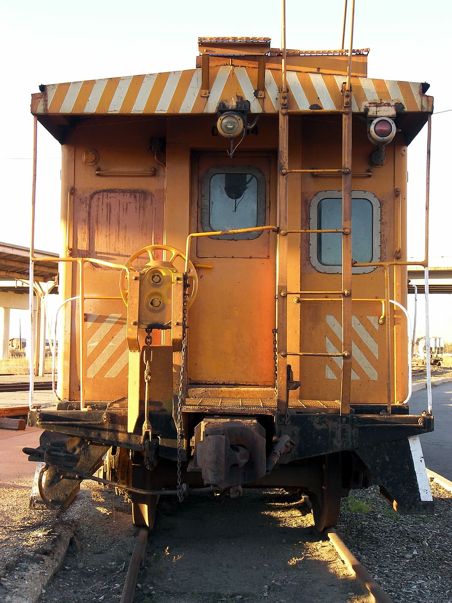 Train, Yellow, Track, Railroad, Railway, station, old, antique HD wallpaper