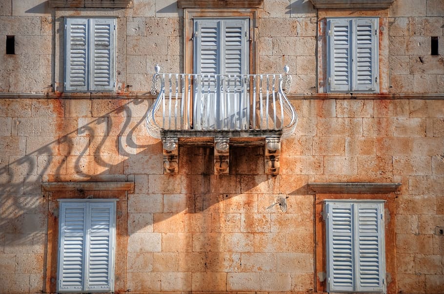 Croatia, Home, Shadow, architecture, window, building Exterior HD wallpaper