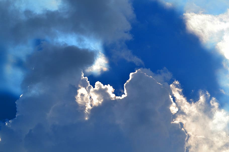 sky, light, cloudy, miracle, dramatic, beauty, beautiful, blue sky HD wallpaper