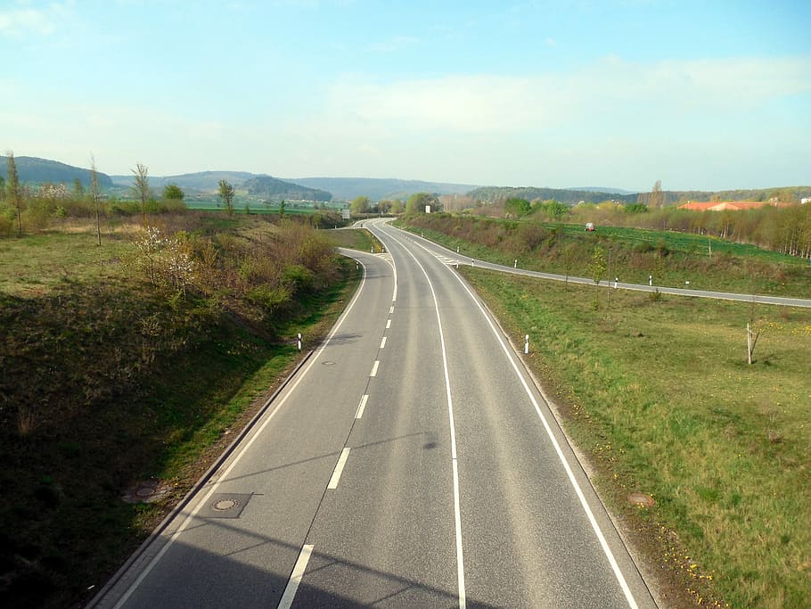 Road, Lonely, Empty, Traffic, Direction, the way forward, diminishing perspective HD wallpaper