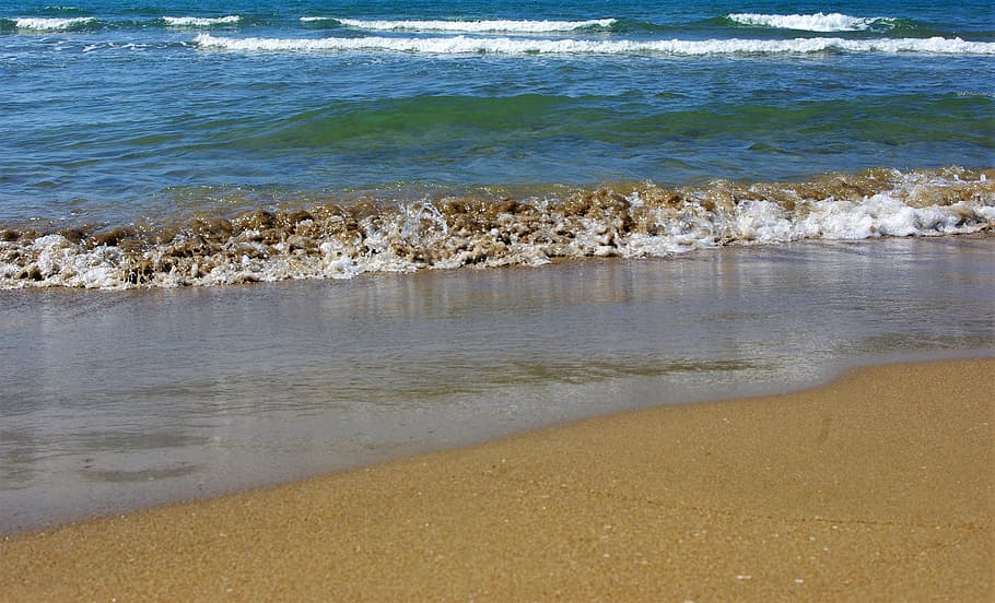 sea, wave, sand, beach, holiday, spray, wet, water, beach water HD wallpaper