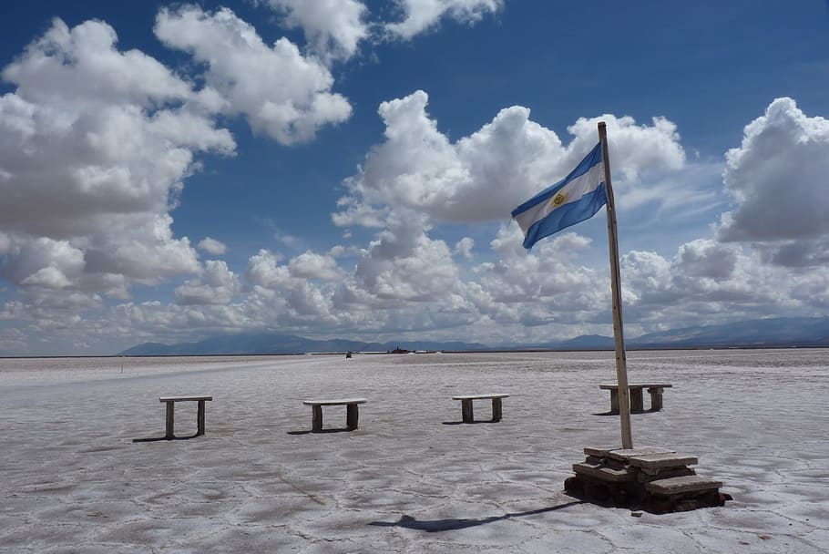 Salinas, Argentine, Flag, Salt Lake, landscape, scenery, natural, HD wallpaper