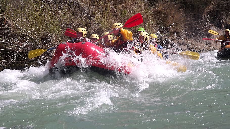 Rafting, Rubber Boat, River, Adventurous, rapids, people, cruise HD wallpaper