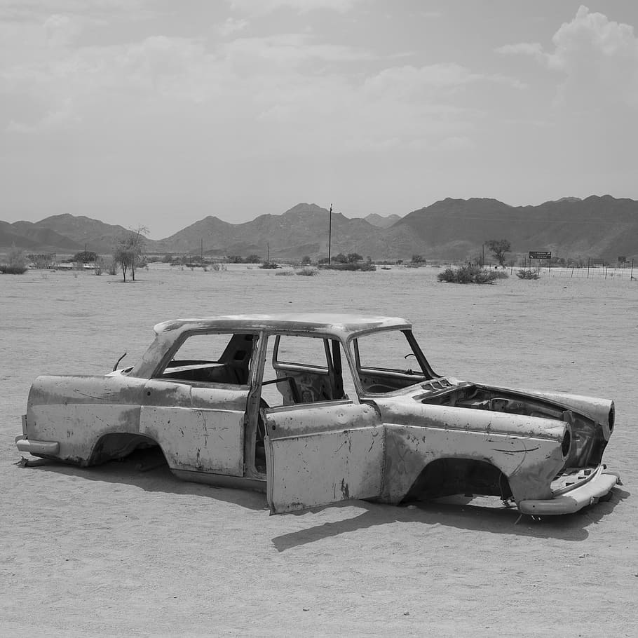 car wreck, old car, rusty, rusted, scrap, turned off, oldtimer HD wallpaper