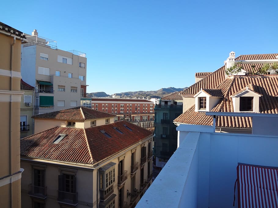 rooftops, buildings, spain, architecture, building exterior HD wallpaper