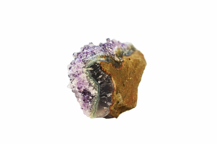 Amethyst, Stones, Nedra, white background, studio shot, multi colored HD wallpaper