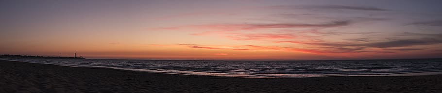 il de re, france, beach, sunset, sea, sand, sky, water, land, HD wallpaper