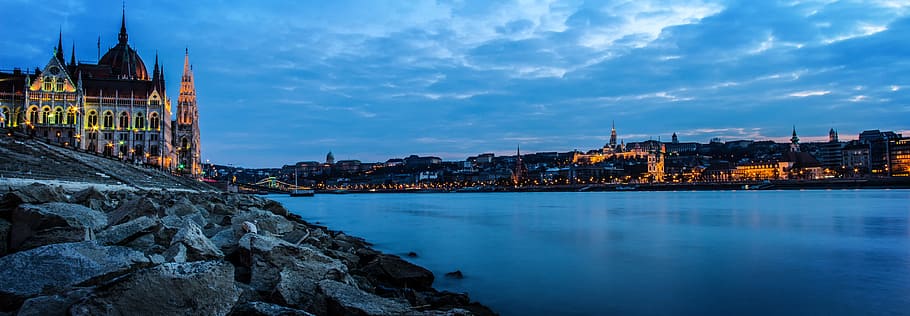 White Castle Beside Body of Water, Budapest, city, cityscape HD wallpaper