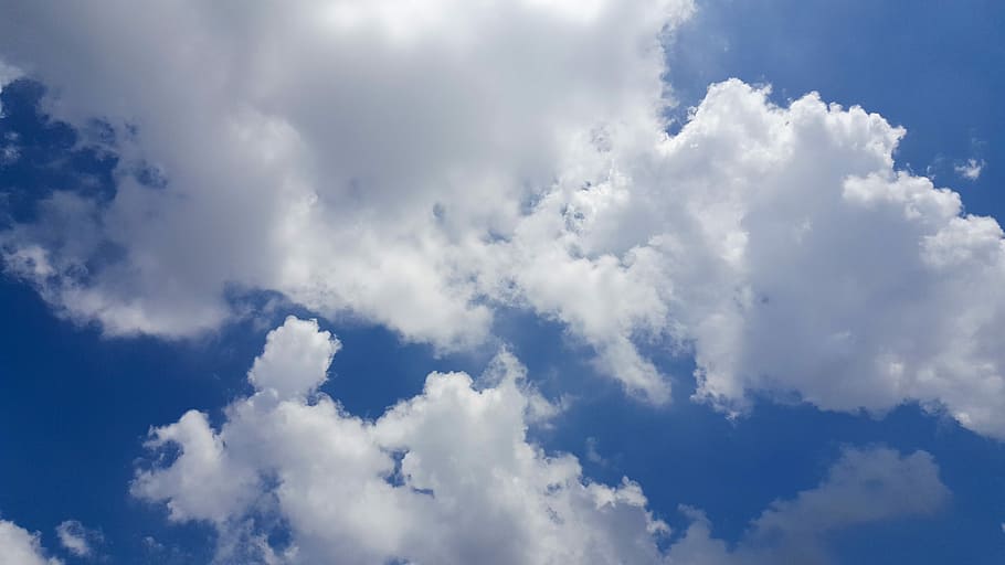 Blue Sky, White Cloud, Heaven, Day, nature, weather, cloud - Sky HD wallpaper