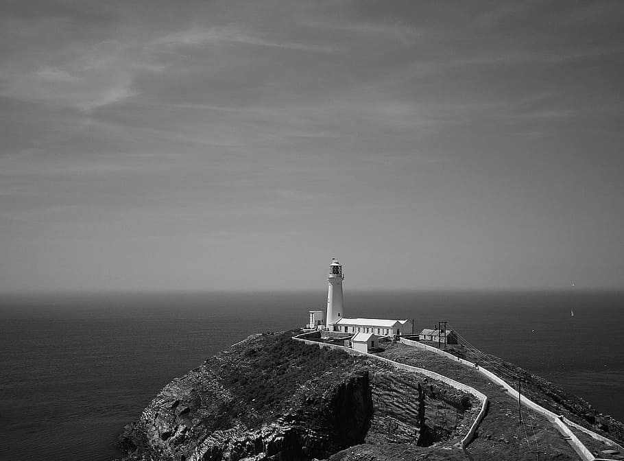 Lighthouse, Cliffs, Sea, Coast, Nature, landscape, coastline HD wallpaper