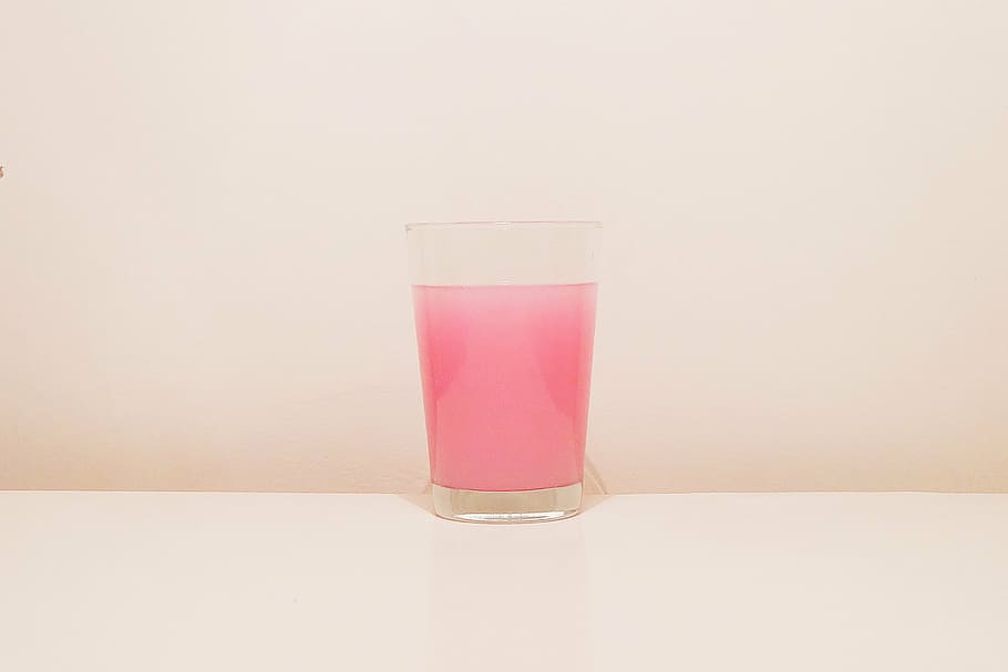 clear drinking glass on table, pink, juice, fruit, liquid, cocktail HD wallpaper