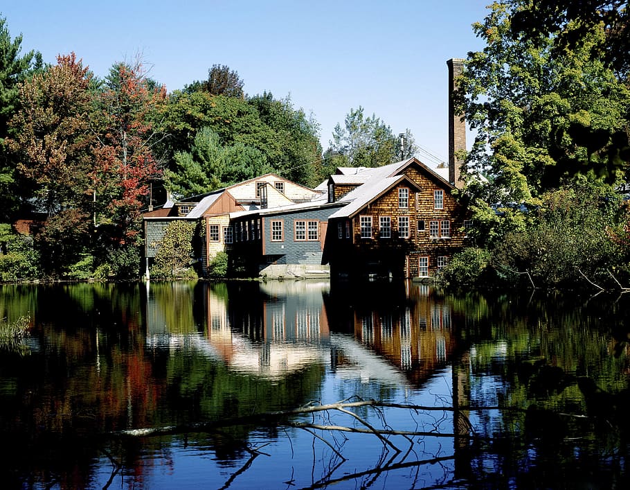 mill, building, old mill, historically, flour mill, romantic HD wallpaper
