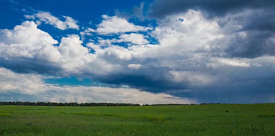 Nature, Horizon, Landscape, Sky, summer, view, thunderstorm HD wallpaper