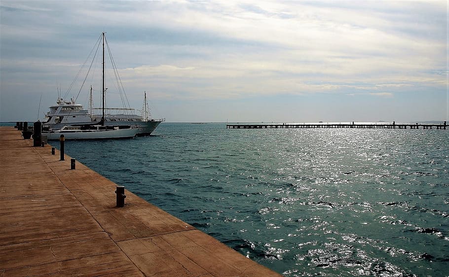 sea, holidays, ship, port, summer, the red sea, nautical vessel HD wallpaper