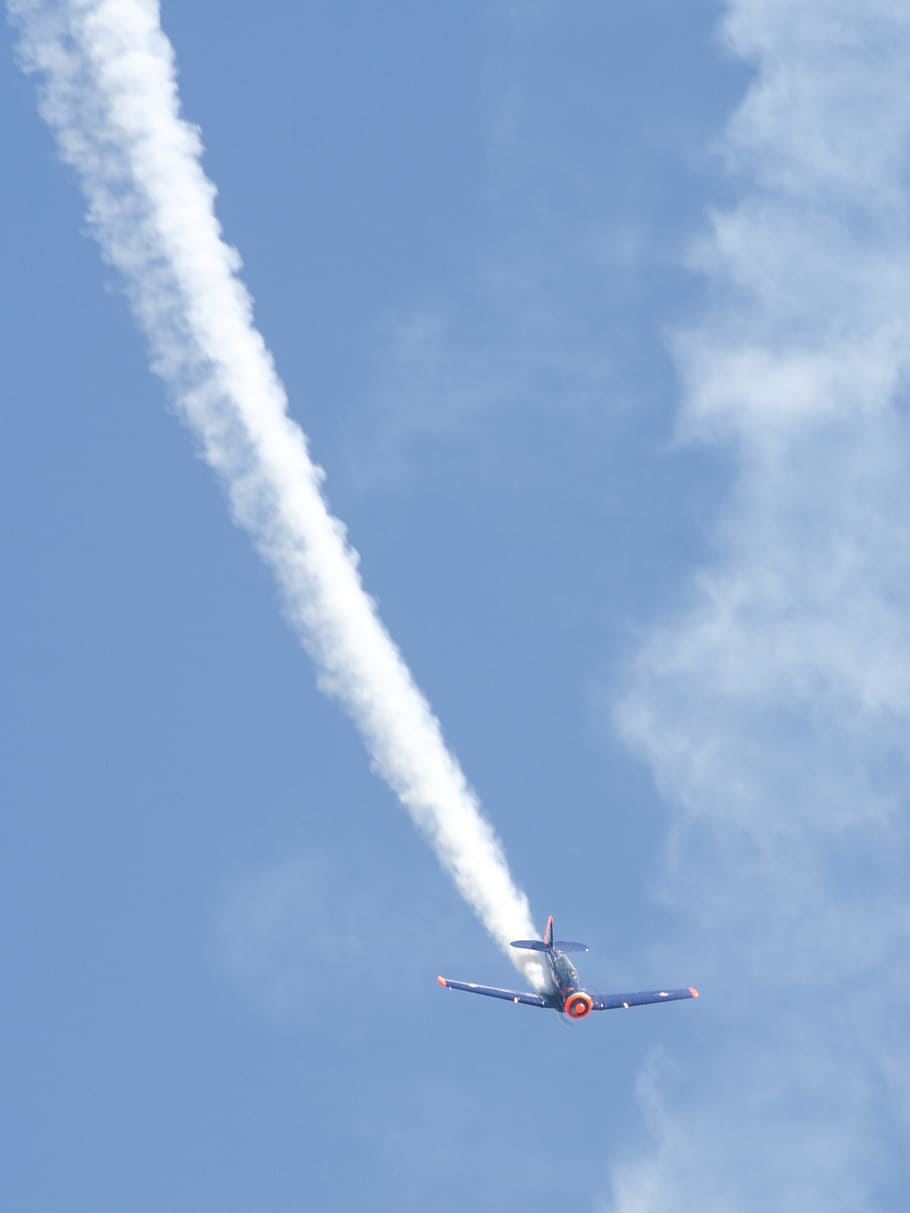 HD wallpaper: flight, aircraft, airshow, sky, heaven, blue sky ...