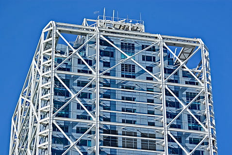 Building, Tower, Skyscraper, urban, modern, architecture, barcelona HD wallpaper