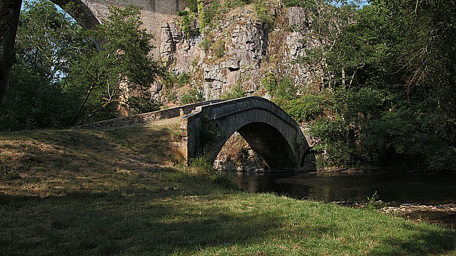 bridge, river, water, passage, cross, light, former, pierre HD wallpaper