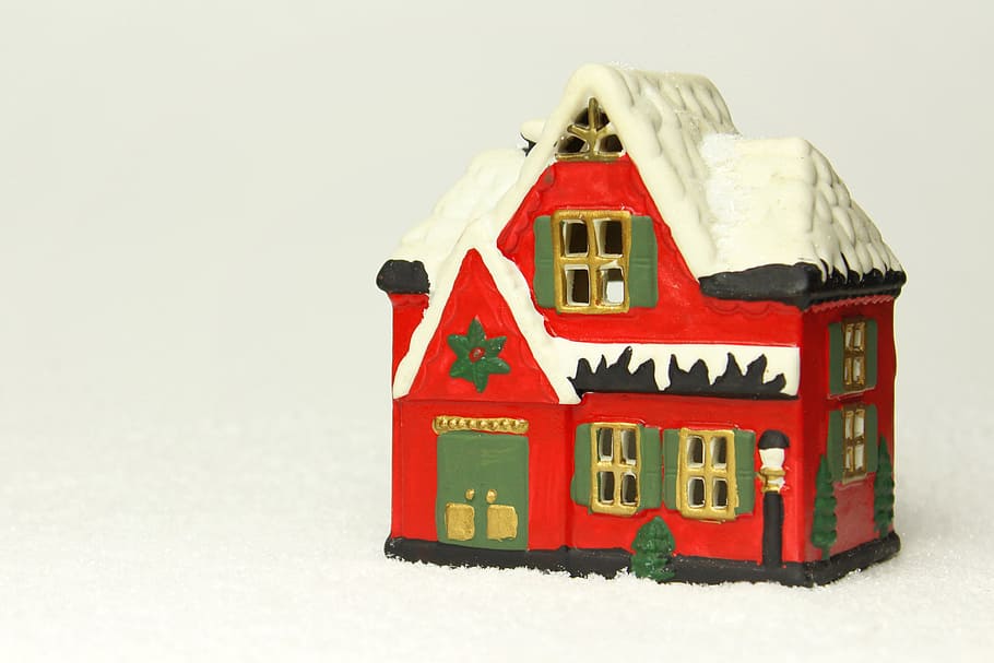 home, snow, wintry, snowy, ceramic, winter, cold, white, christmas HD wallpaper