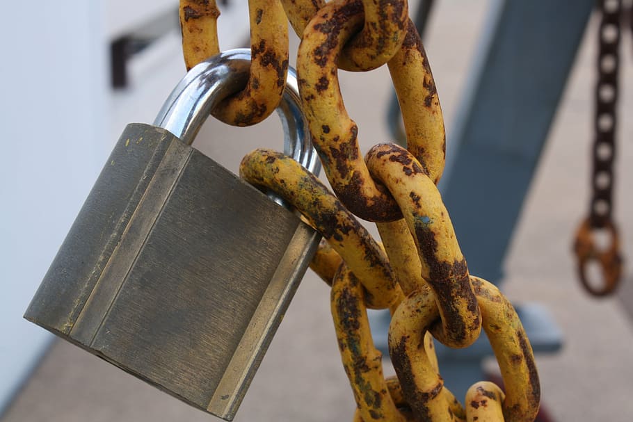 chain, lock, padlock, security, safety, metal, protection, steel HD wallpaper
