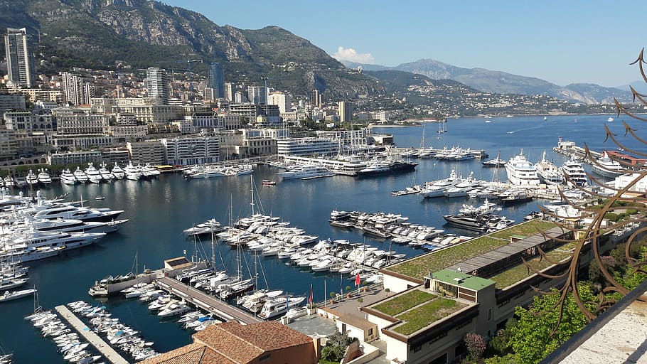 Monte, Carlo, Monaco, water, harbor, outdoors, day, city, sunlight, HD wallpaper