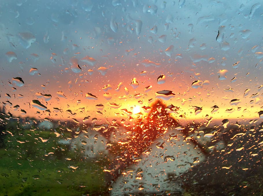 raindrops, window, condensation, droplets, glass, liquid, reflection HD wallpaper