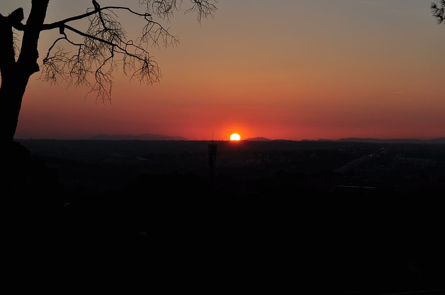 sunset, madrid, landscape, wallpaper, landscapes, sky, light HD wallpaper