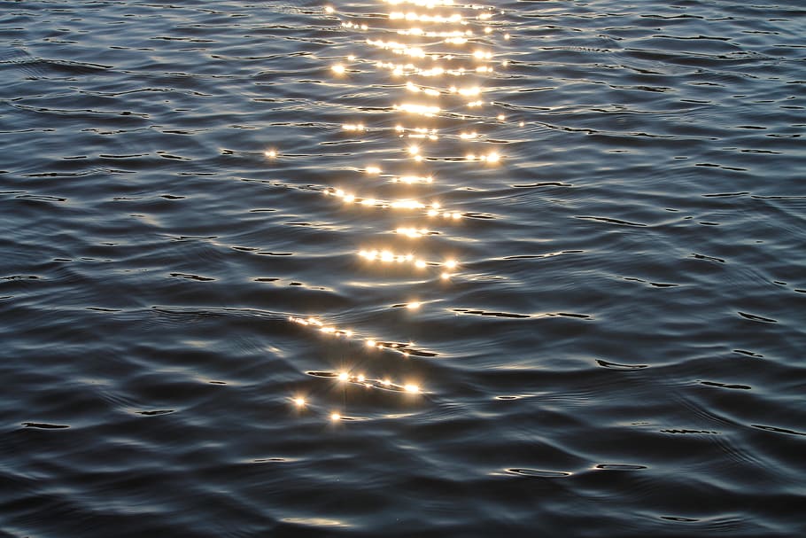 lake, water, mirror, reflection, sunbeam, structure, landscape HD wallpaper