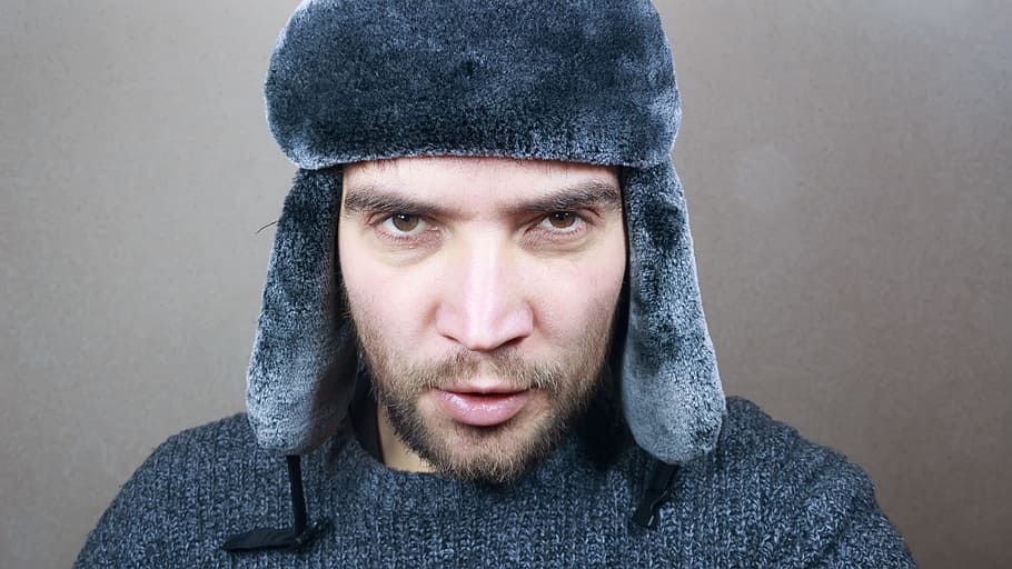 man's face, Winter, Cap, Cold, White, young, background, warm HD wallpaper
