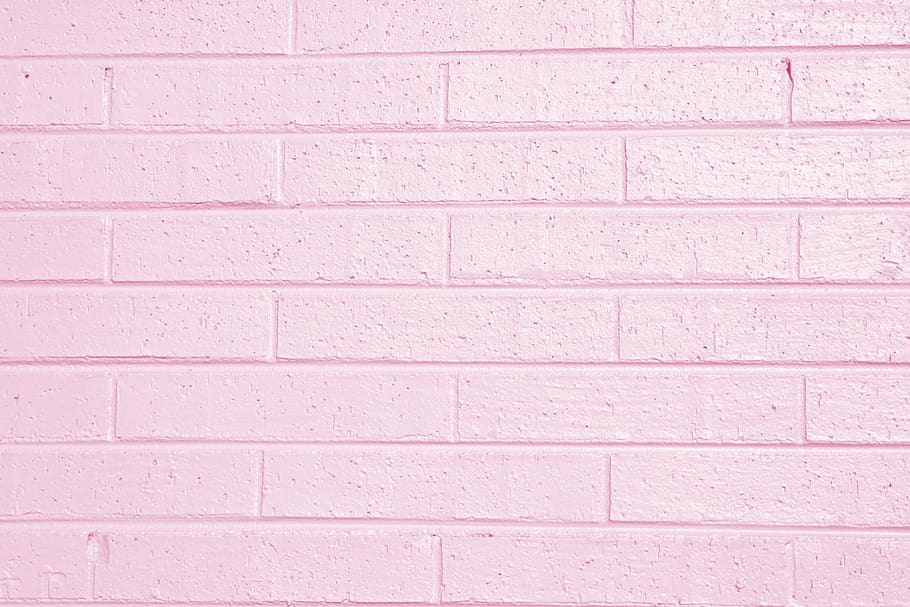 wall, pattern, wallpaper, cement, pink color, brick, brick wall HD wallpaper