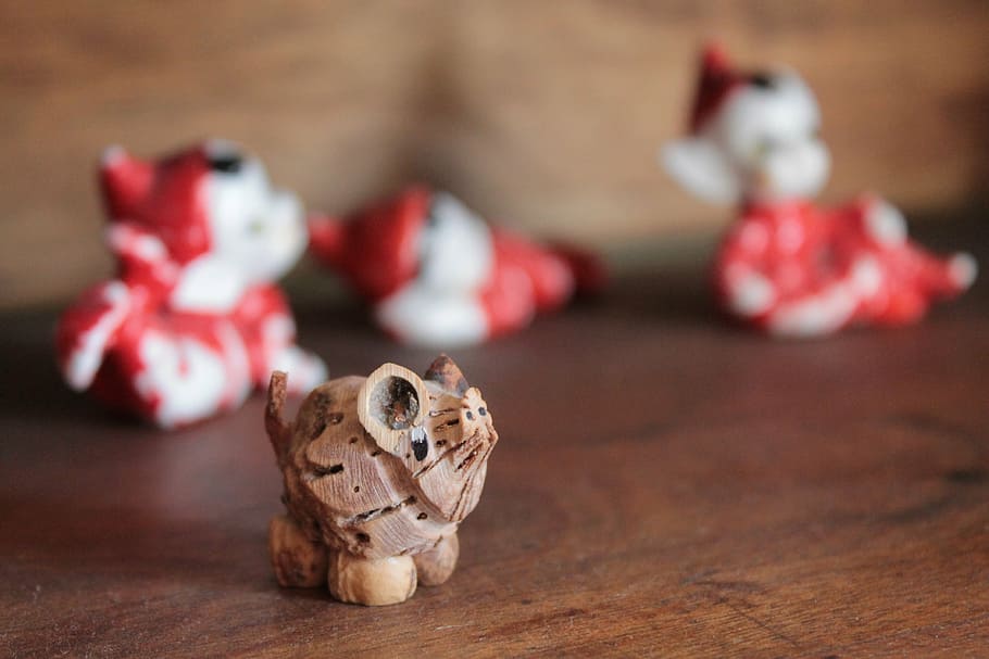 ornaments, pig, wood, representation, animal representation HD wallpaper