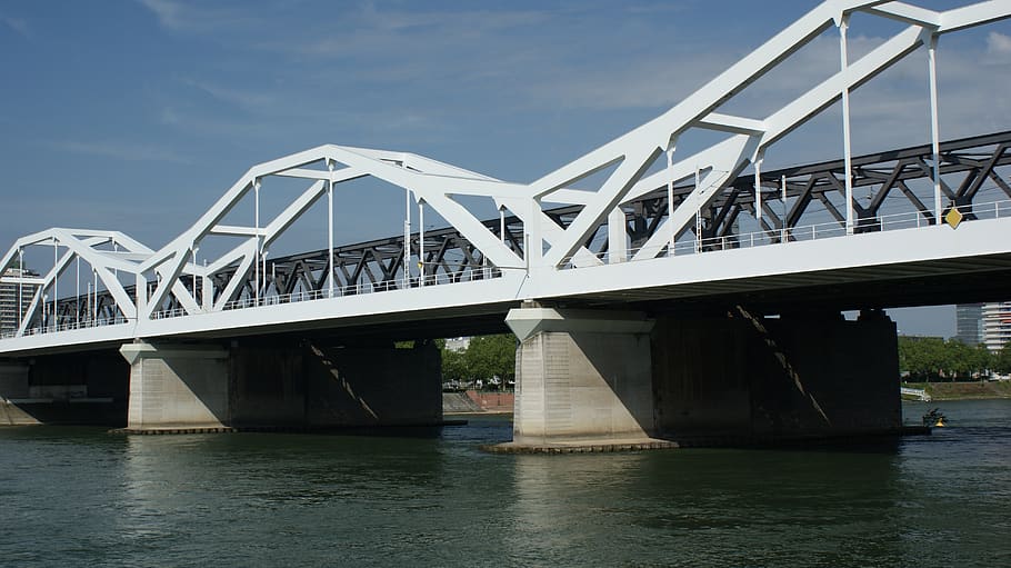 bridge, rheinbrücke, ludwigshafen, mannheim, architecture, HD wallpaper