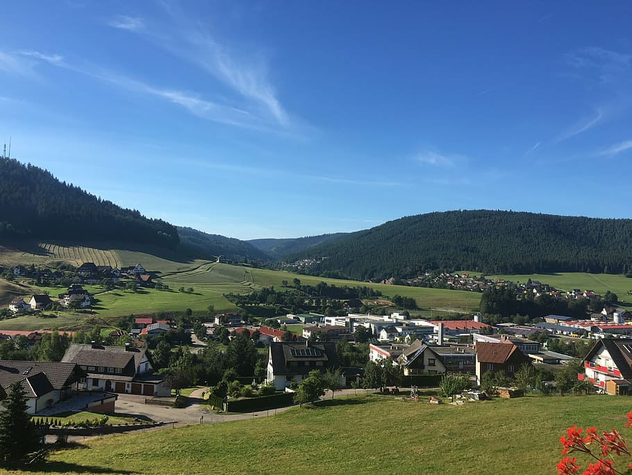 black forest, sky, summer, building exterior, architecture HD wallpaper