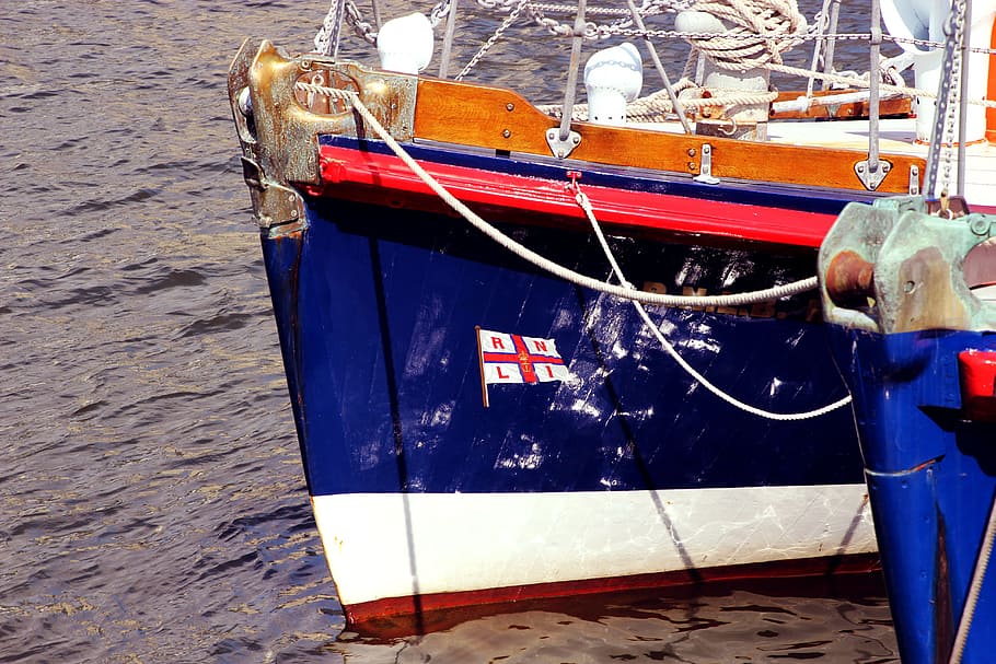 prow, bow, boat, blue, water, ship, sea, transportation, vessel HD wallpaper