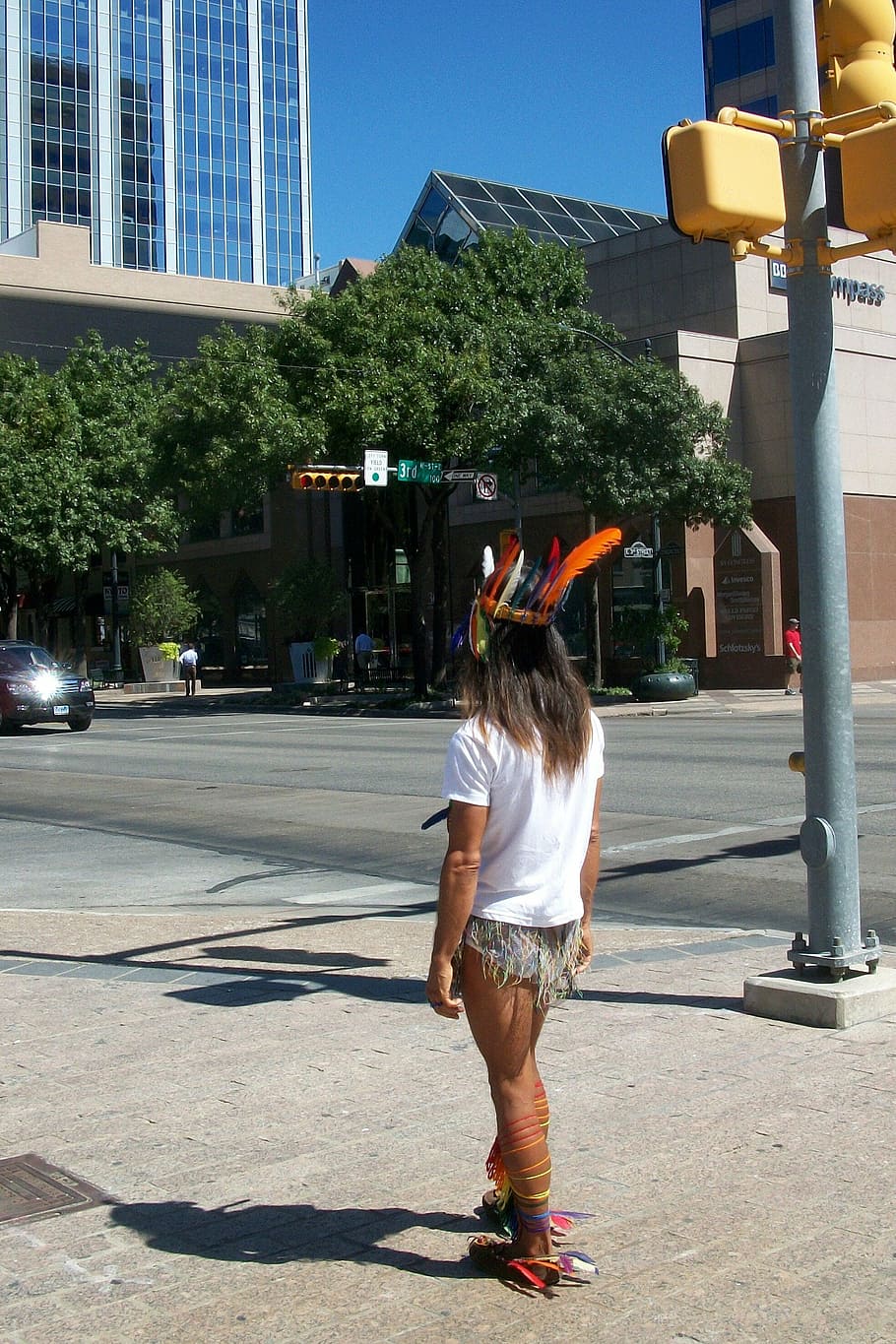 austin, texas, downtown, native, american, indian, costume HD wallpaper