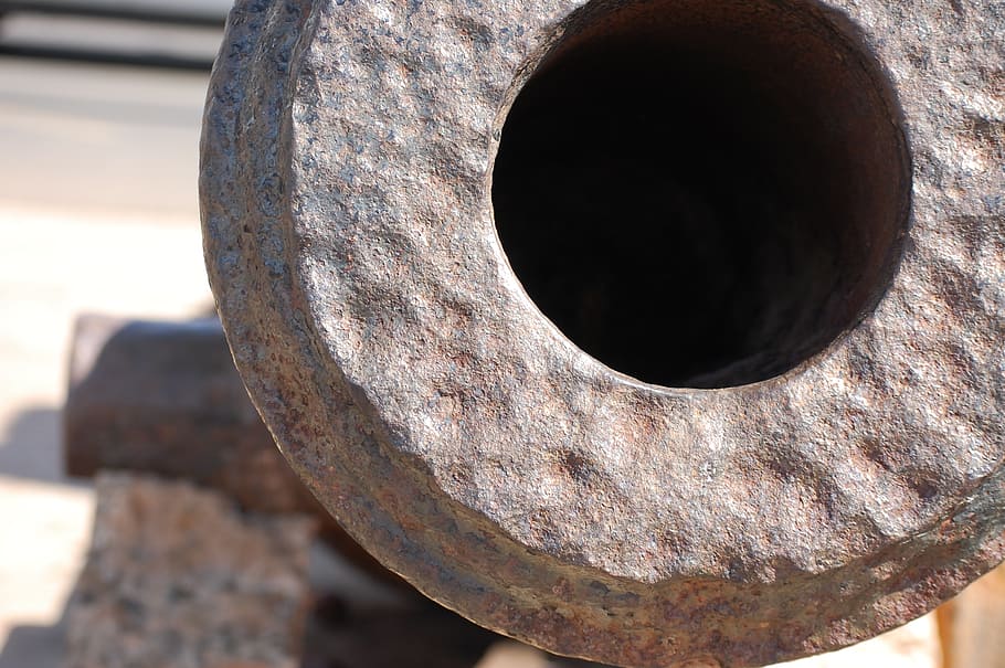 cannon, war, hawaii, geometric shape, circle, close-up, focus on foreground HD wallpaper