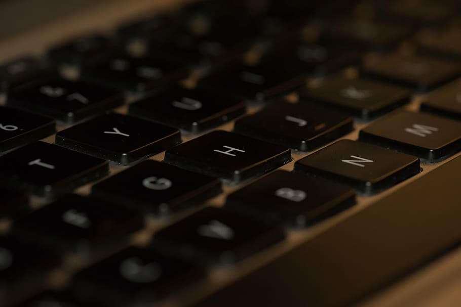 macro shot photography of key, keyboard, laptop, computer, internet HD wallpaper
