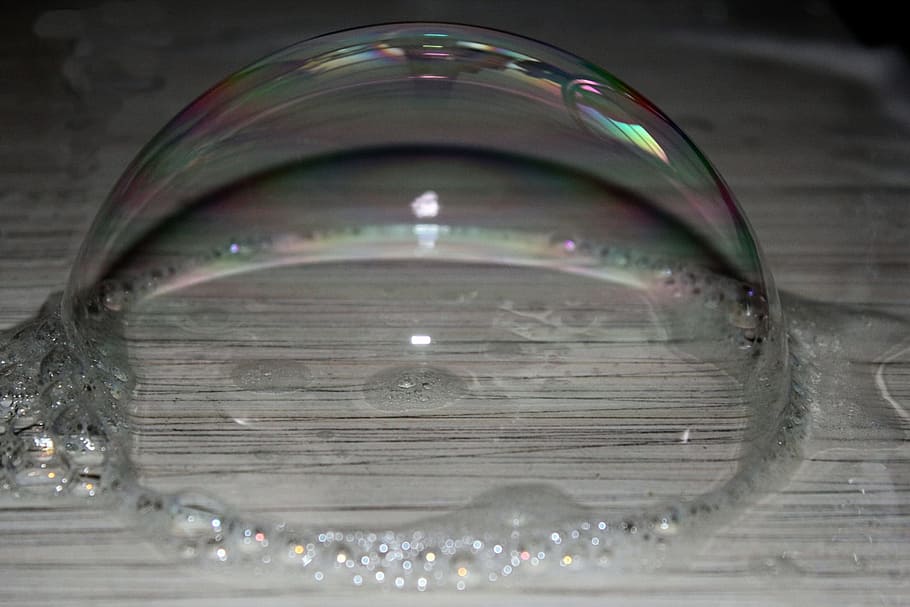 macro photography of bubbles, air, water, round, transparent HD wallpaper
