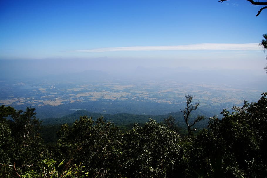 kradueng, cliff, sky, tree, plant, scenics - nature, beauty in nature HD wallpaper
