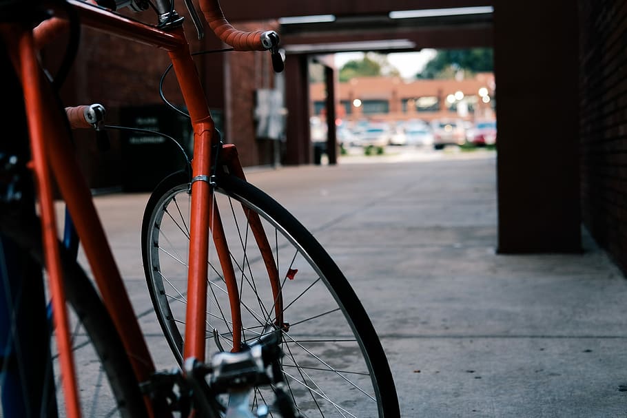 black and red road bike