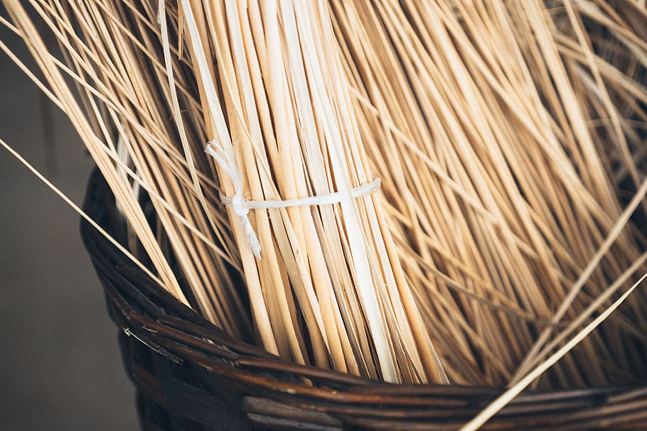 bunch of straw, objects, food, close-up, yellow, no people, indoors HD wallpaper