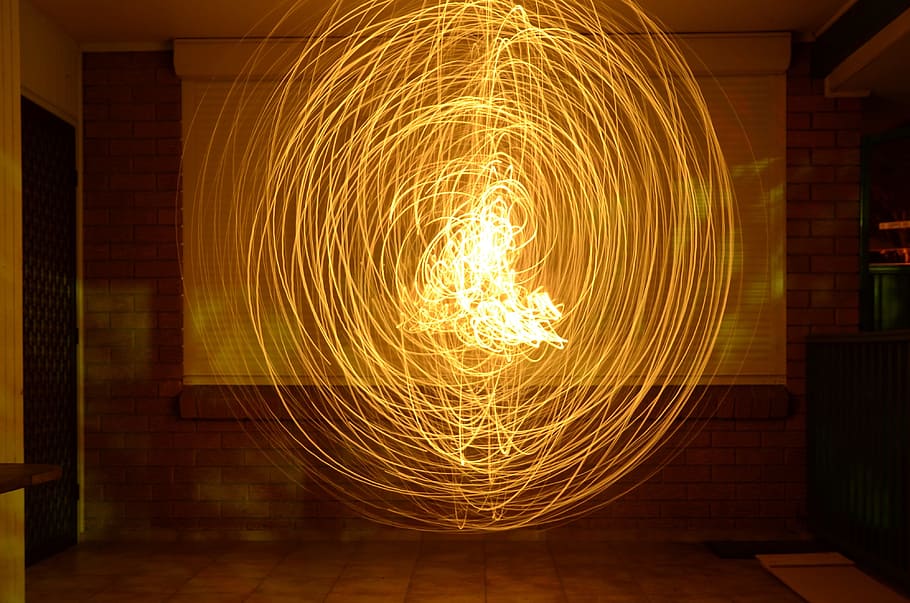 Fireball, Light, Globe, Sphere, fiery, heat - temperature, indoors HD wallpaper