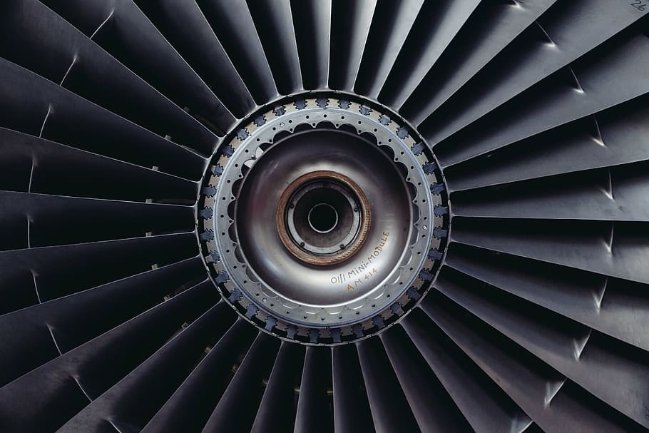 untitled, turbine, jet, airplane, engine, technology, rotation